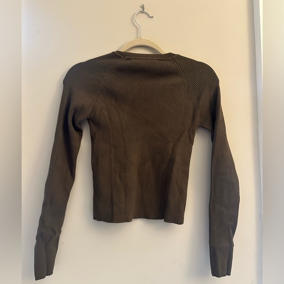 Zara Olive Ribbed Sweater - Picture 4 of 5